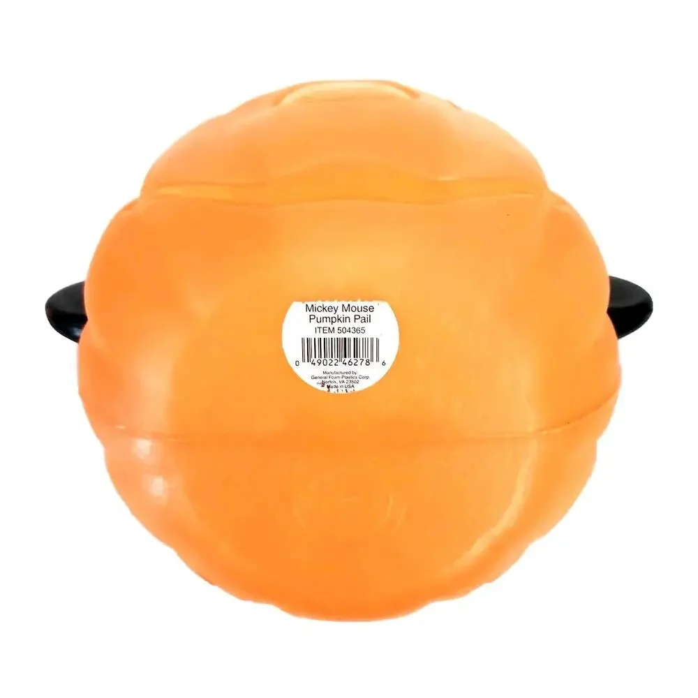 Halloween‎ Disney Mickey Mouse Ears Orange Trick Or Treat Candy Bucket Pail USA